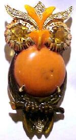 Fake Boucher Owl Brooch